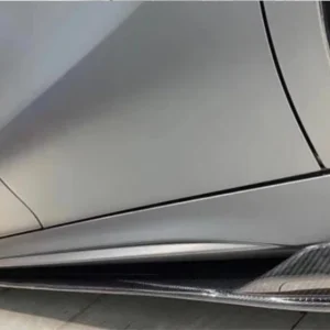 For Mercedes Benz CLA W118 CLA200 CLA220 CLA260 CLA35 CLA45S 2018-2023 Real Carbon Fiber Body Side Skirt Kit Lip Spoiler Refits - - Racext 10