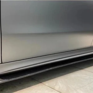 For Mercedes Benz CLA W118 CLA200 CLA220 CLA260 CLA35 CLA45S 2018-2023 Real Carbon Fiber Body Side Skirt Kit Lip Spoiler Refits - - Racext 8