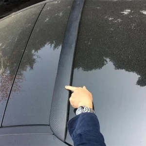For Mercedes Benz E Class W213 E200 E260 E300 E63S AMG 2016-2020 Real Carbon Fiber Roof Spoiler High Quality Rear Lip Splitters - - Racext 12