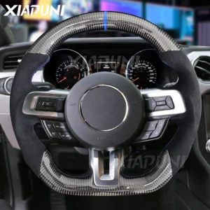 For Mustang Heating Steering Wheel Carbon Fiber Customized Alcantara Heating Sport Wheel 2015-2022 Model