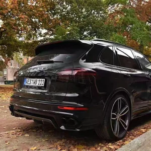 For Porsche Cayenne 958 2015 2016 2017 Real Carbon Fiber Rear Diffuser Lip Spoiler High Quality Bumper Kit Splitter 14 - Racext For Porsche Cayenne 958 2015 2016 2017 Real Carbon Fiber Rear Diffuser Lip Spoiler High Quality Bumper Kit Splitter - - Racext 13