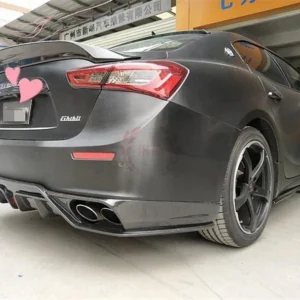 High Quality Real Carbon Fiber Front Lip Rear Diffuser Side Skirt Kit Spoiler Refits For Maserati Giboli 2013 2014 2015 2016 - - Racext 13