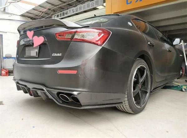 High Quality Real Carbon Fiber Front Lip Rear Diffuser Side Skirt Kit Spoiler Refits For Maserati Giboli 2013 2014 2015 2016 - - Racext 5