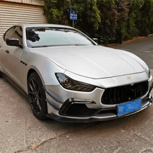 High Quality Real Carbon Fiber Front Lip Rear Diffuser Side Skirt Kit Spoiler Refits For Maserati Giboli 2013 2014 2015 2016 - - Racext 9
