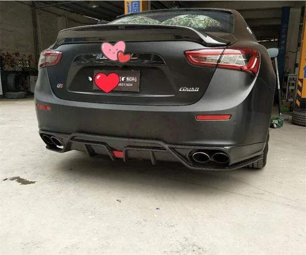 High Quality Real Carbon Fiber Front Lip Rear Diffuser Side Skirt Kit Spoiler Refits For Maserati Giboli 2013 2014 2015 2016 - - Racext 6