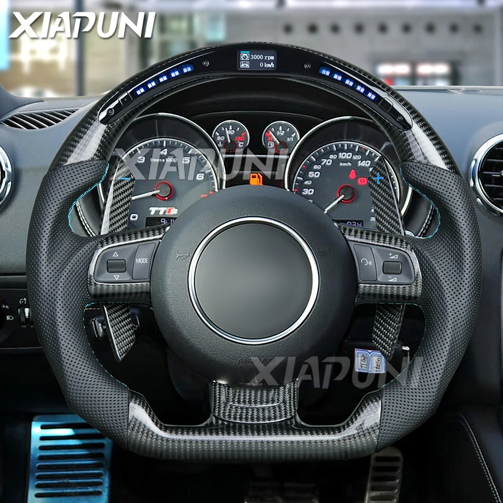 Volante LED de fibra de carbono para Audi R8 TTS TT 2007-2016, volante ...