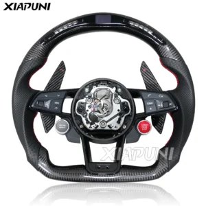 Customized LED Carbon Fiber Steering Wheel Compatible with Audi R8, TT, TTRS, TTS (2017-2022) Sport Steering Wheel