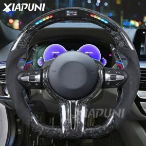 Forged Carbon Fiber LED Steering Wheel Compatible with BMW M1-M8, 1-7 Series, and X1-X6 Custom Racing Wheel