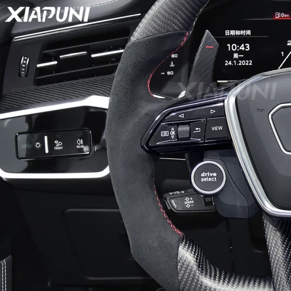 Customized LED Racing Steering Wheel for Audi SQ5-SQ8, A5, A6, A7, RS5, RS6, RS7, Q3, Q4, Q5, Q6, Q7, Q8 - - Racext 3