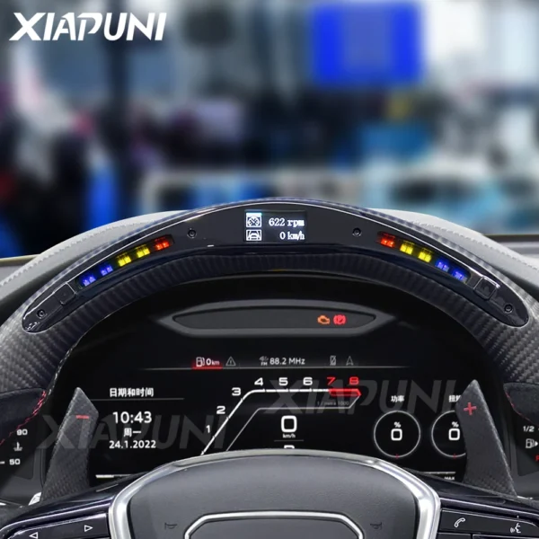 Customized LED Racing Steering Wheel for Audi SQ5-SQ8, A5, A6, A7, RS5, RS6, RS7, Q3, Q4, Q5, Q6, Q7, Q8 - - Racext 2