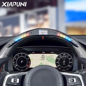 Customizable LED Steering Wheel for VW Golf 7 MK7/Mk7.5 GTI Scirocco Polo GTS R Line (2014-2017) - Alcantara Finish with Genuine Carbon Fiber - - Racext 15