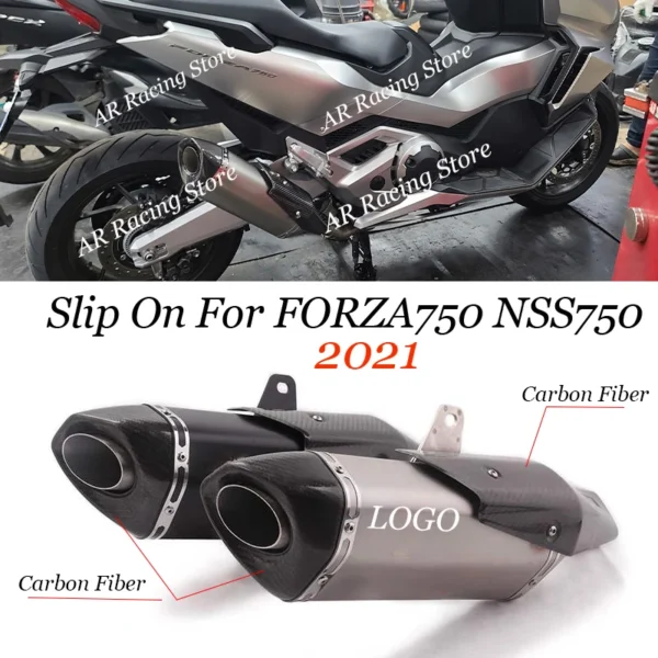 Návleky pro Honda Forza750 Forza NSS 750 2021 Upravte únik výfuku motocyklu pomocí tlumiče tepelného štítu z uhlíkových vláken DB Killer - - Racext 1