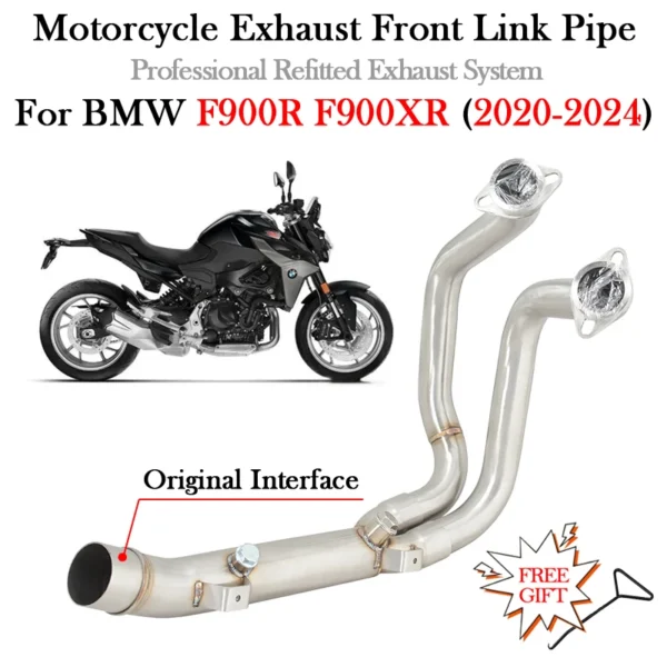 Slip On Motorcycle Exhaust Systems Muffler Escape Moto Front Link Pipe For BMW F900R F900XR F900 R XR 2020 2021 2022 2023 2024 - - Racext 1