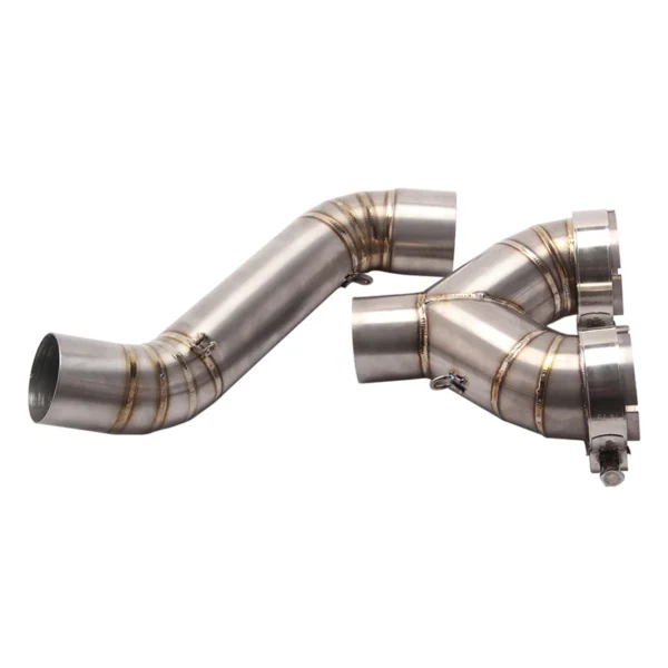 Silenziatore di scarico per moto in lega di titanio, tubo di collegamento centrale, silenziatore di fuga per S1000R S1000RR 2010 2011 2012 2013 2014 2015 anni - - Racext 3
