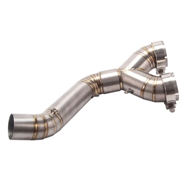 Silenziatore di scarico per moto in lega di titanio, tubo di collegamento centrale, silenziatore di fuga per S1000R S1000RR 2010 2011 2012 2013 2014 2015 anni - - Racext 2