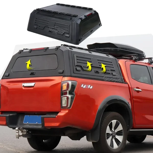 pickup truck topper hardtop with Emergency Recovery Board hard top navara canopy for Nissan Frontier np300 d40 Hardbody - - Racext 5