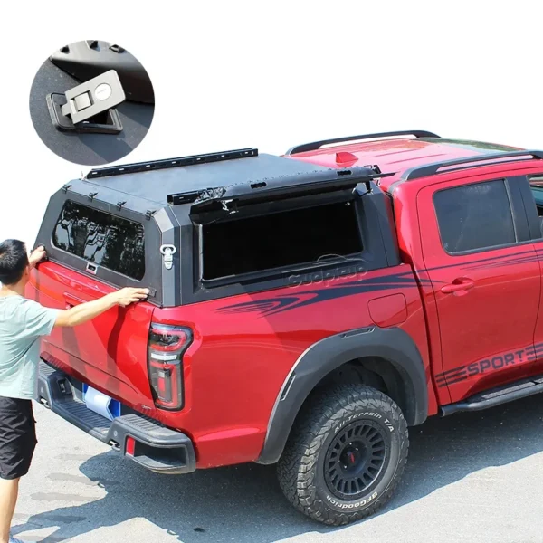 pickup truck topper hardtop with Emergency Recovery Board hard top navara canopy for Nissan Frontier np300 d40 Hardbody - - Racext 4
