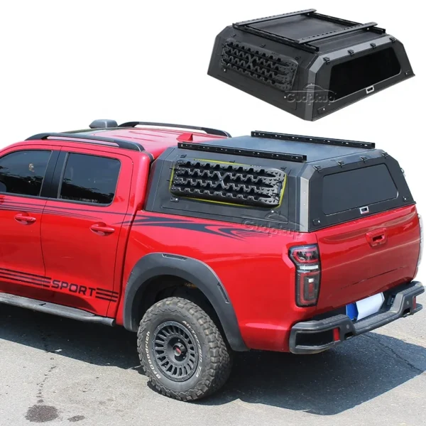 pickup truck topper hardtop with Emergency Recovery Board hard top navara canopy for Nissan Frontier np300 d40 Hardbody - - Racext 3