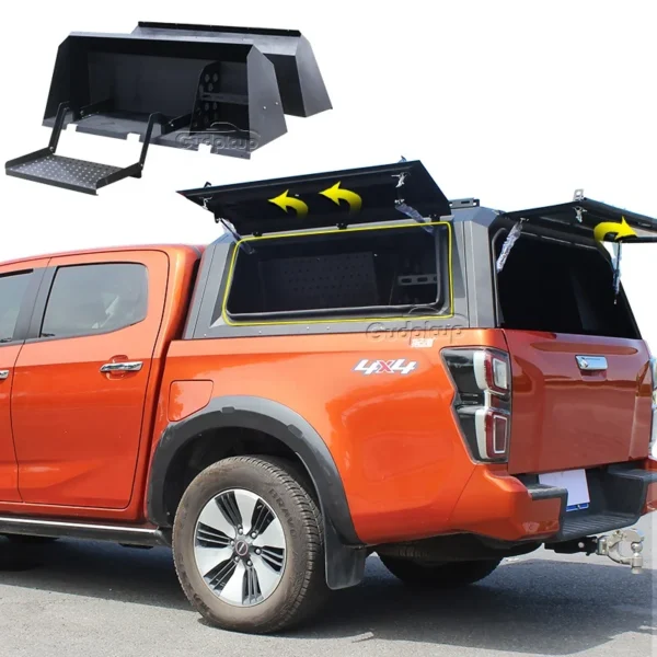 pickup truck topper hardtop with Emergency Recovery Board hard top navara canopy for Nissan Frontier np300 d40 Hardbody - - Racext 6
