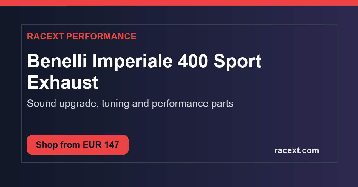 Aumenta la potenza e il sound della tua Benelli Imperiale 400 sostituendo lo scarico 2 - Racext Scarico sportivo Benelli Imperiale 400 RACEXT